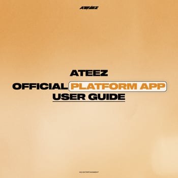 ATEEZ 官方平台的使用指南封面——运营方为粉丝制作的平台教程