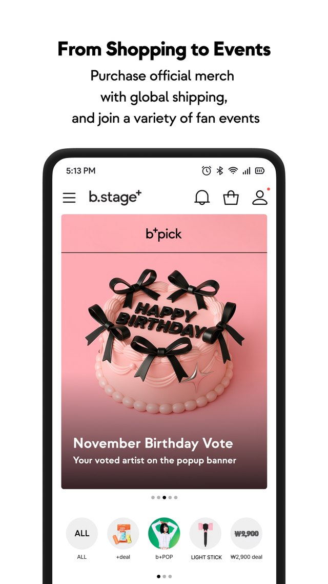 b.stage+ 商店界面：b+pick 投票横幅与商品分类标签